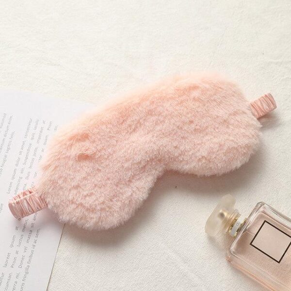 Pink plush sleep mask Nest by Nature