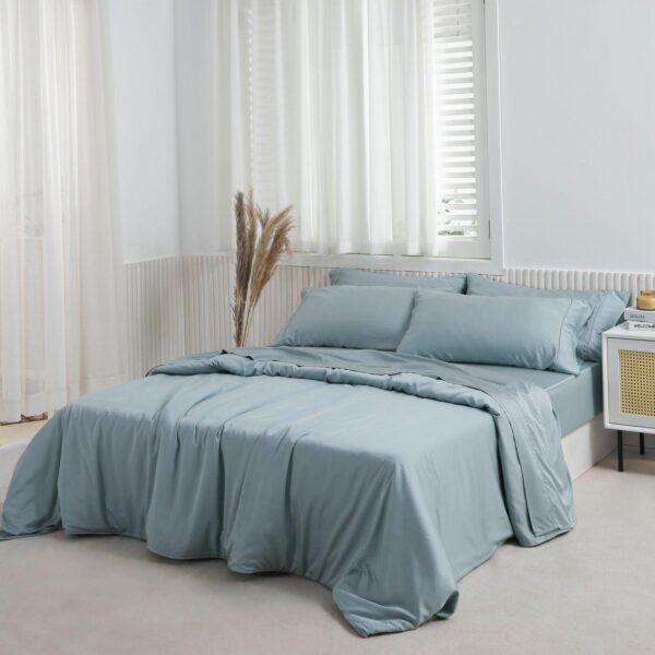 Aqua bamboo sheets Nest by Nature