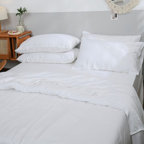 White bamboo sheets Nest by Nature