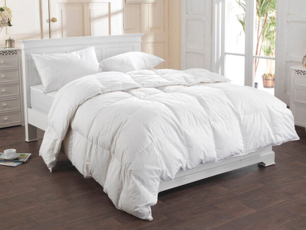 Nest by nature down duvet on queen size bed